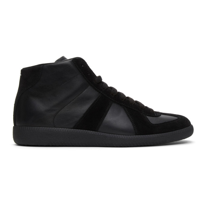 Maison Margiela Black Replica High Sneakers