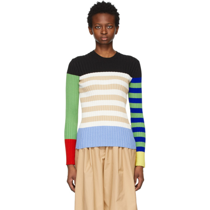 Moncler Genius 1 Moncler JW Anderson Multicolor Colorblock Logo Sweater