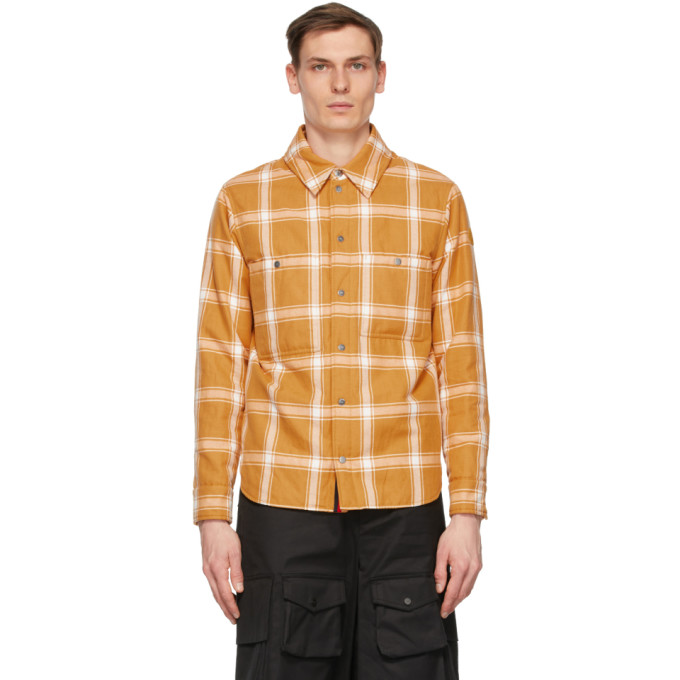 Moncler Genius 2 Moncler 1952 Tan Down Plaid Lapetus Shirt