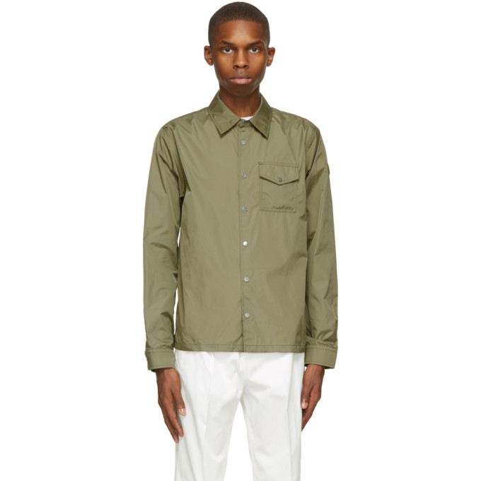 Moncler Genius 2 Moncler 1952 Green Taffeta Shirt