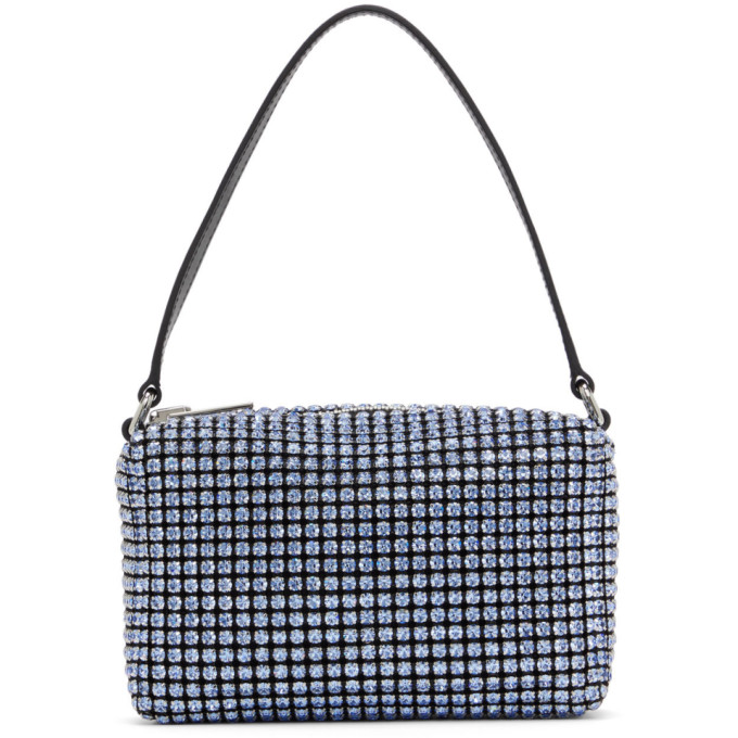 Alexander Wang Blue Medium Rhinestone Heiress Bag