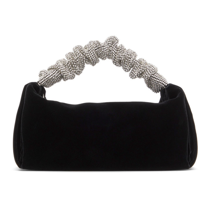 Alexander Wang Black Mini Rhinestone Scrunchie Bag