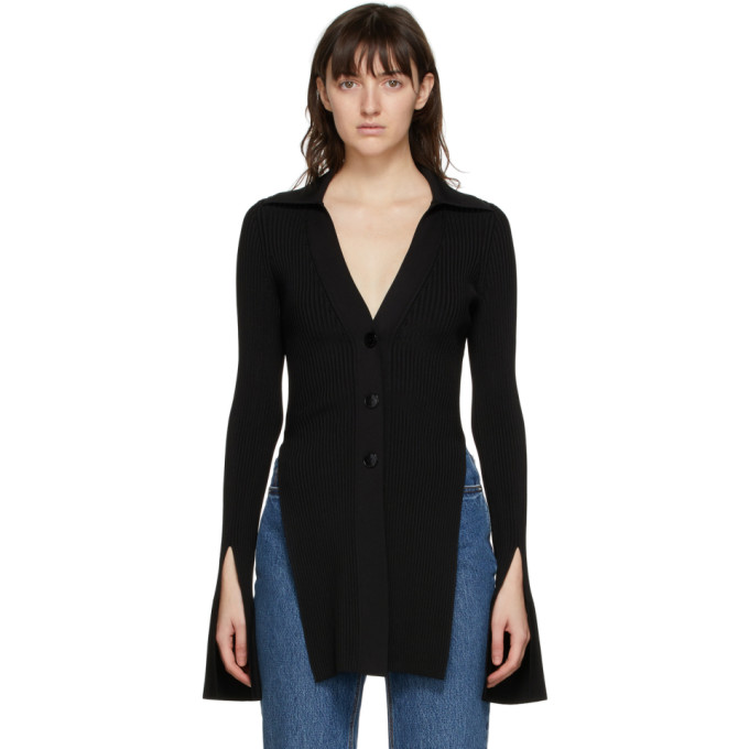 Alexander Wang Black Split Cuff Cardigan