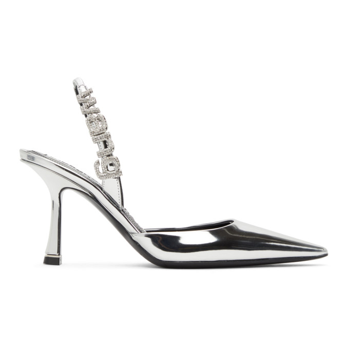 Alexander Wang Silver Grace Slingback Heels