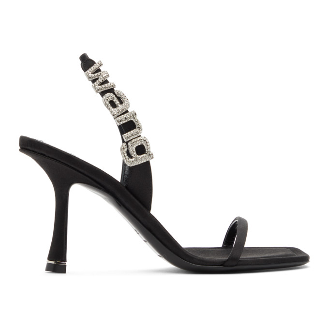 Alexander Wang Black Satin Ivy Heeled Sandals