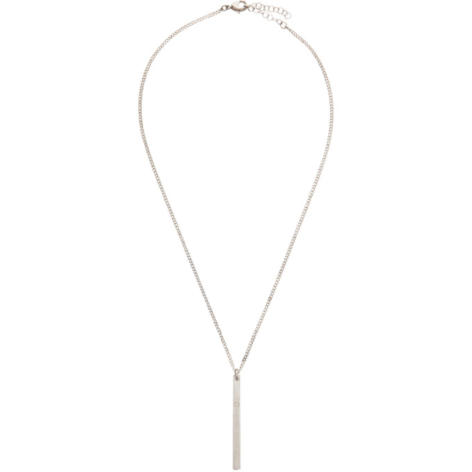 MM6 Maison Margiela Silver Pendant Chain Necklace