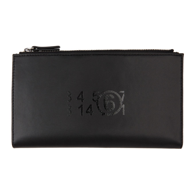 MM6 Maison Margiela Black Logo Bifold Wallet