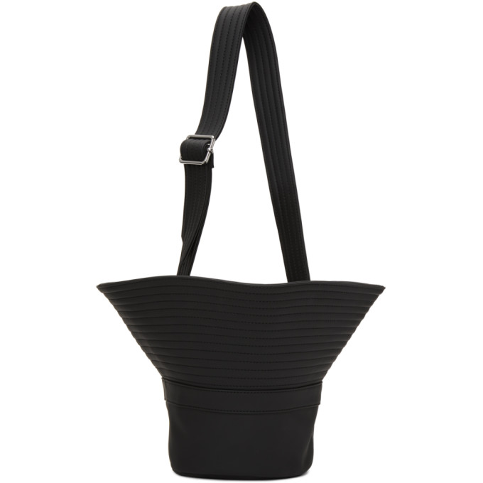 MM6 Maison Margiela Black Faux-Leather Hat Bag