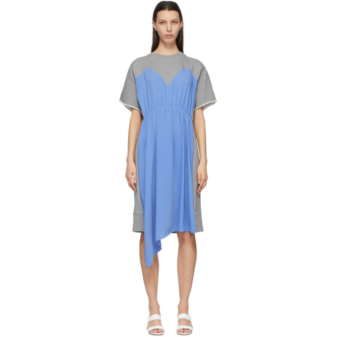 MM6 Maison Margiela Blue and Grey Overlay Dress