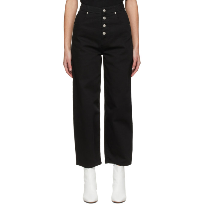 Click to view more detailed imagery on our partner's website Mm6 Maison Margiela Black Carrot Jeans In 900 Black