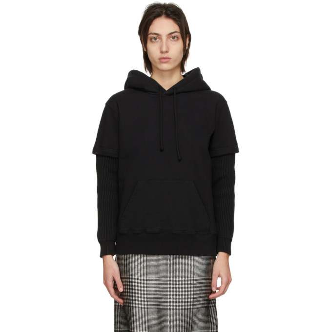 MM6 Maison Margiela Black Layered Hoodie