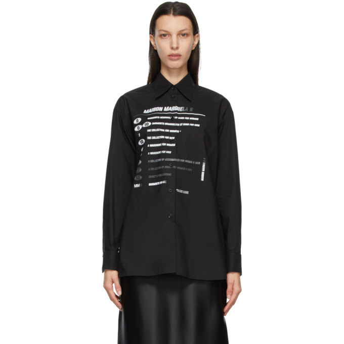 MM6 Maison Margiela Black Motocross Logo Shirt