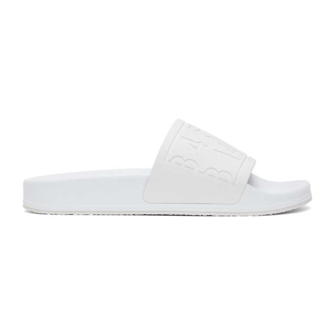 MM6 Maison Margiela White Logo Slides