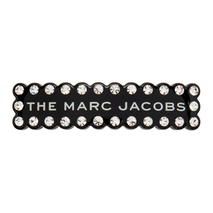Marc Jacobs Black Crystal The Scalloped Barrette