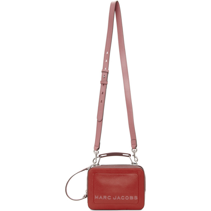 Marc Jacobs Red and Burgundy The Box 20 Bag