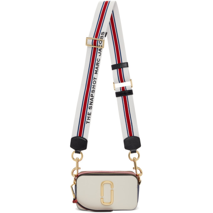 Marc Jacobs Off-White and Red The Snapshot Bag