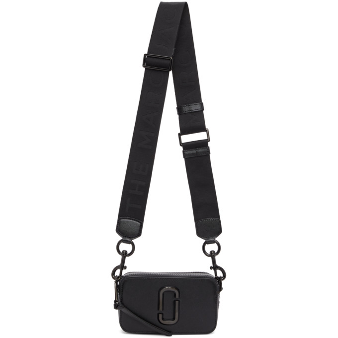 SSENSE Marc Jacobs Black 'The Logo Strap Snapshot' Bag 325.00