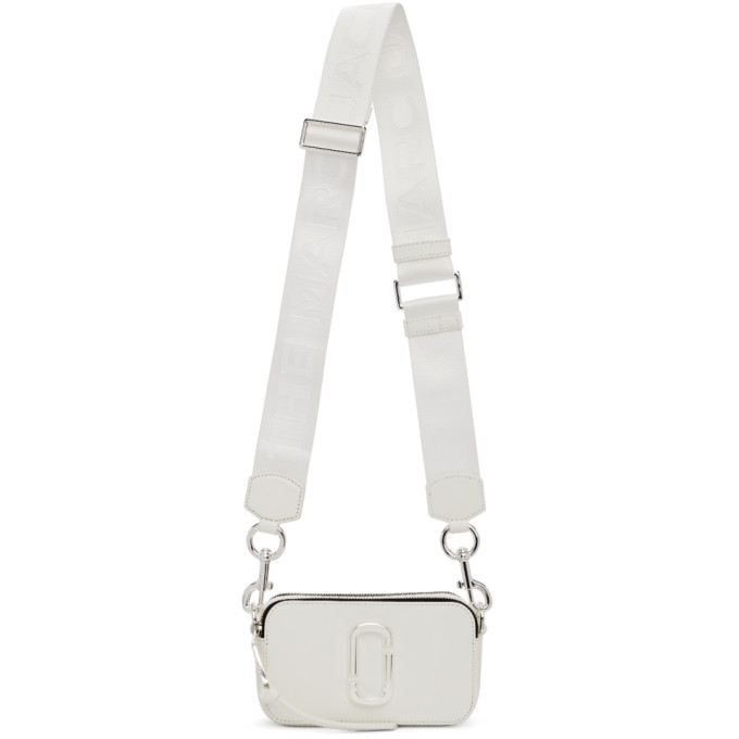 The Marc Jacobs The Snapshot DTM White in Saffiano Leather with Silver-tone  - US