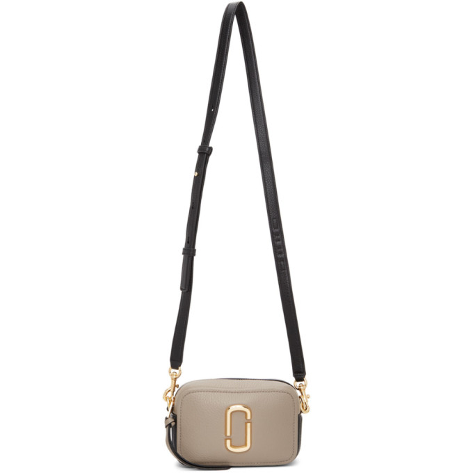 Marc Jacobs Taupe and Black The Softshot 17 Bag