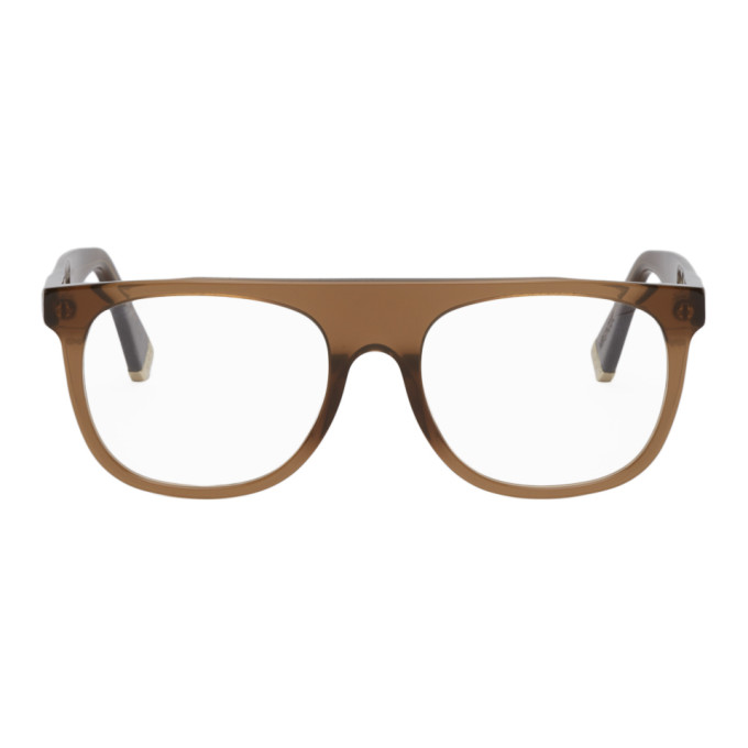 RETROSUPERFUTURE Brown Flat Top Glasses