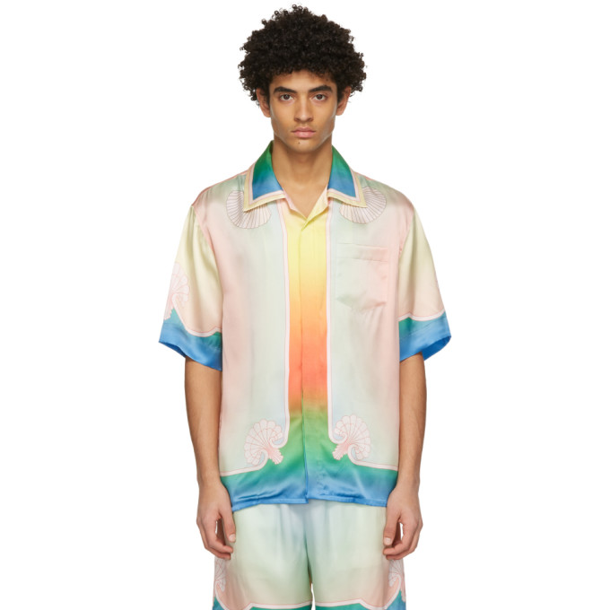 Casablanca Multicolor Silk Lucid Dreams Short Sleeve Shirt