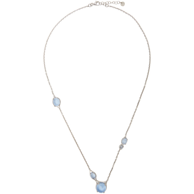 Alan Crocetti Ssense Exclusive Silver Sky Crystal Droplet Necklace