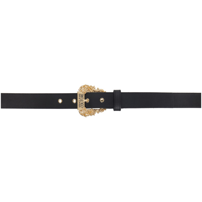 Versace Jeans Couture Black Leather Couture I Belt