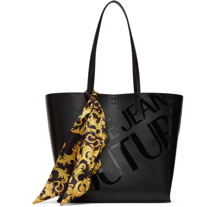 Versace Jeans Couture Black Institutional Logo Tote