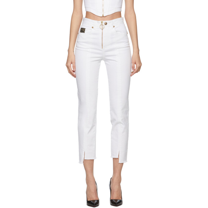 Versace Jeans Couture White Cropped Jeans