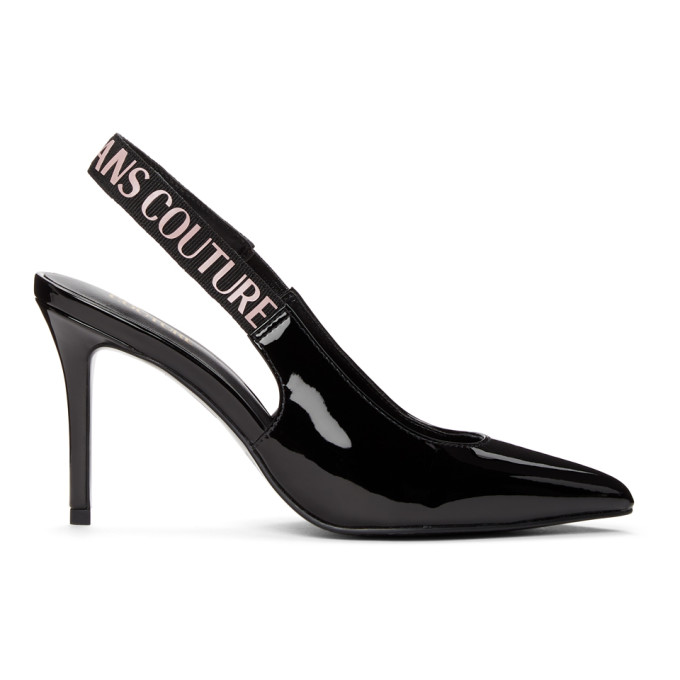 VERSACE JEANS COUTURE BLACK CHLOE SLINGBACK HEEL