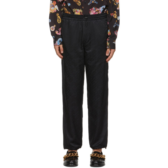 Versace Jeans Couture Black Nylon Logo Sweatpants