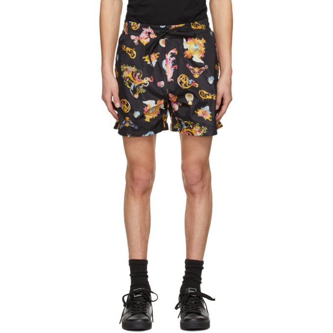 Versace Jeans Couture Black Paisley Shorts