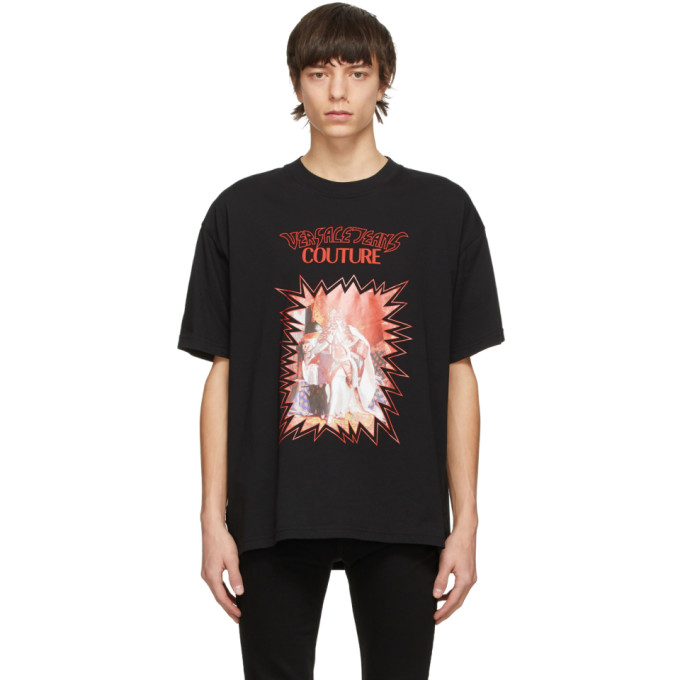 Versace Jeans Couture Black Rock Motif T-Shirt