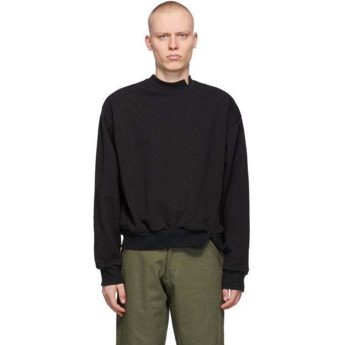 Spencer Badu Black Side-Zip Sweatshirt