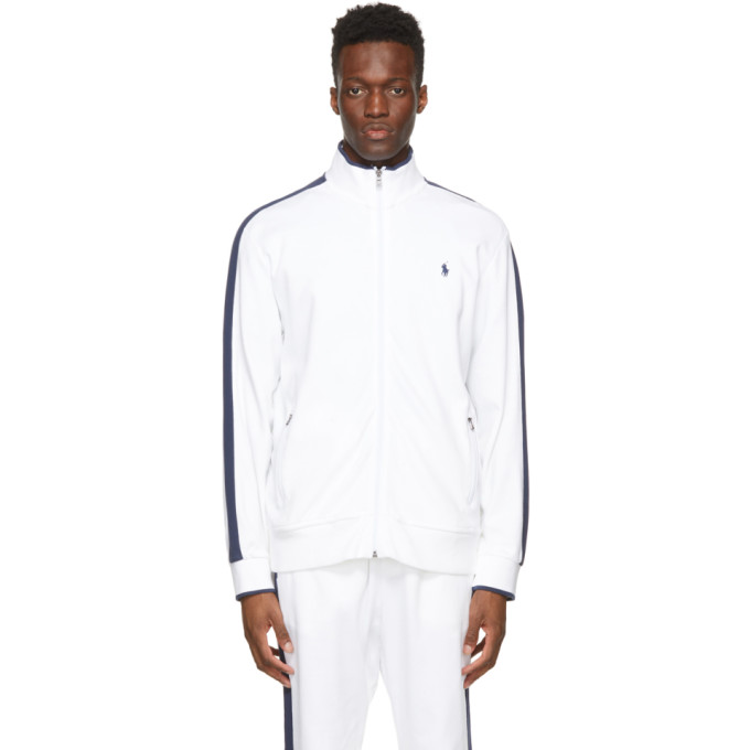 Polo Ralph Lauren White Cotton Interlock Track Jacket In Pure White |  ModeSens