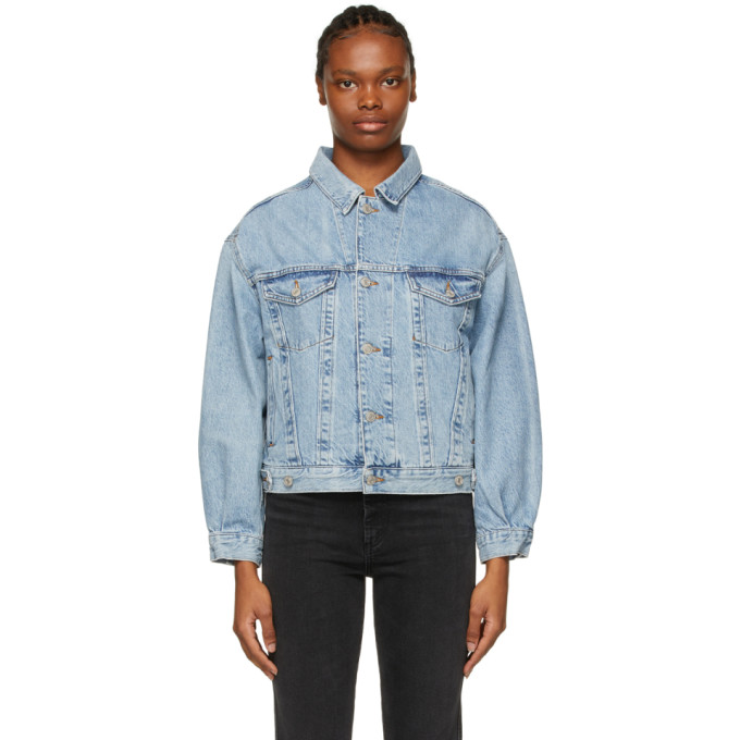 AGOLDE Blue Denim Oversized Charli Jacket