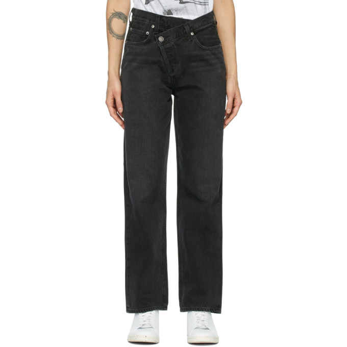 AGOLDE Black Criss Cross Upsized Jeans