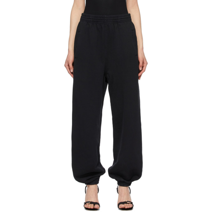 Balloon Cotton Sweatpants, Black