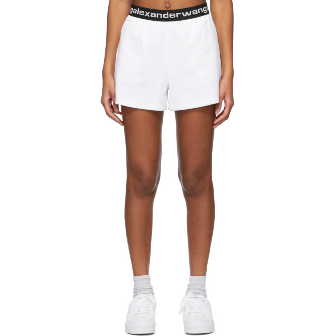 alexanderwang.t White Stretch Corduroy Shorts