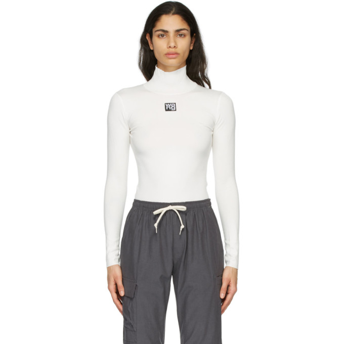 alexanderwang.t White Turtleneck Bodycon Top