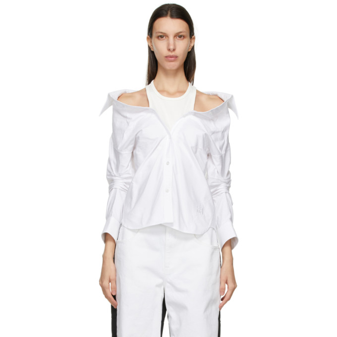 alexanderwang.t White Off-Shoulder Shirt