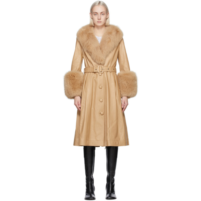 Saks Potts Beige Fur Foxy Coat