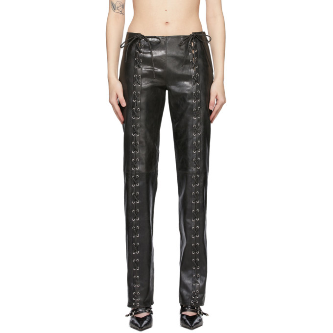 Saks Potts Black Leather Christina Trousers