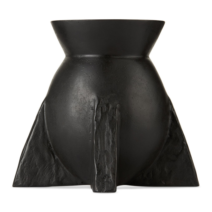 Rick Owens Black Bronze Vase In Blackbronze