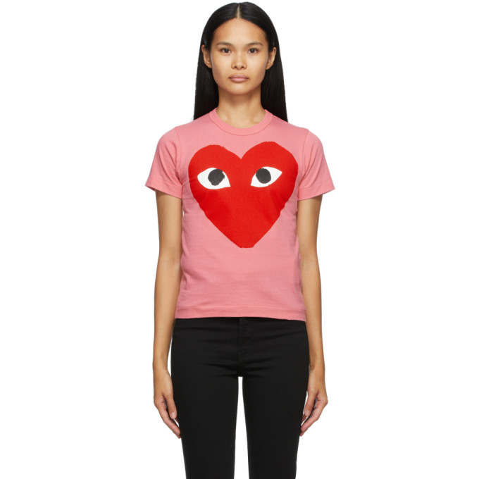 Comme des Garcons Play Pink Big Heart T-Shirt