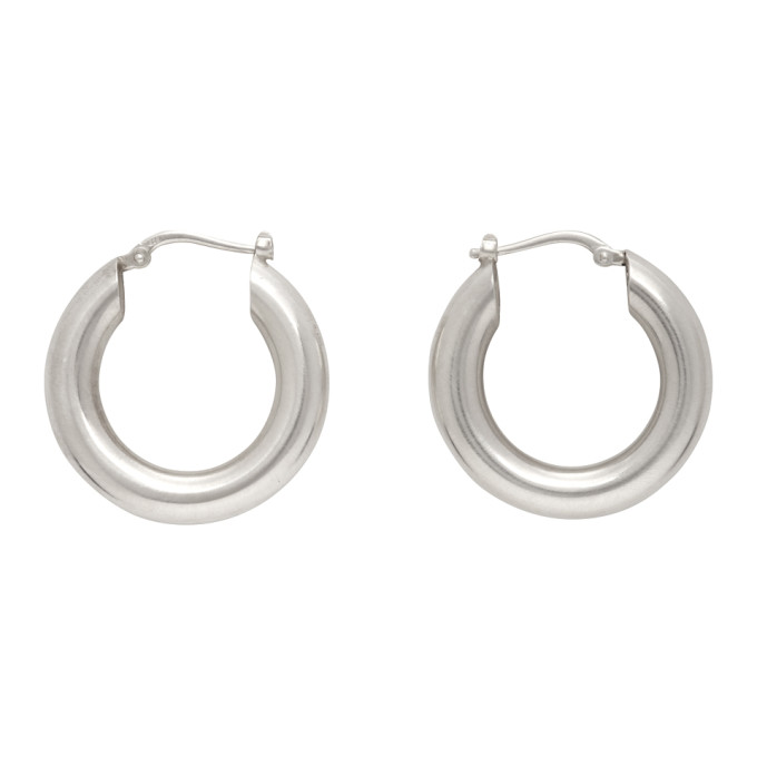 Jil Sander Silver Classic Hoop Earrings