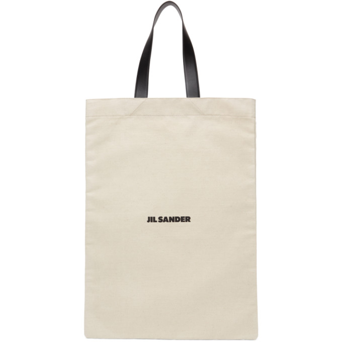 Jil Sander Off-White Large Flat Shopper Tote