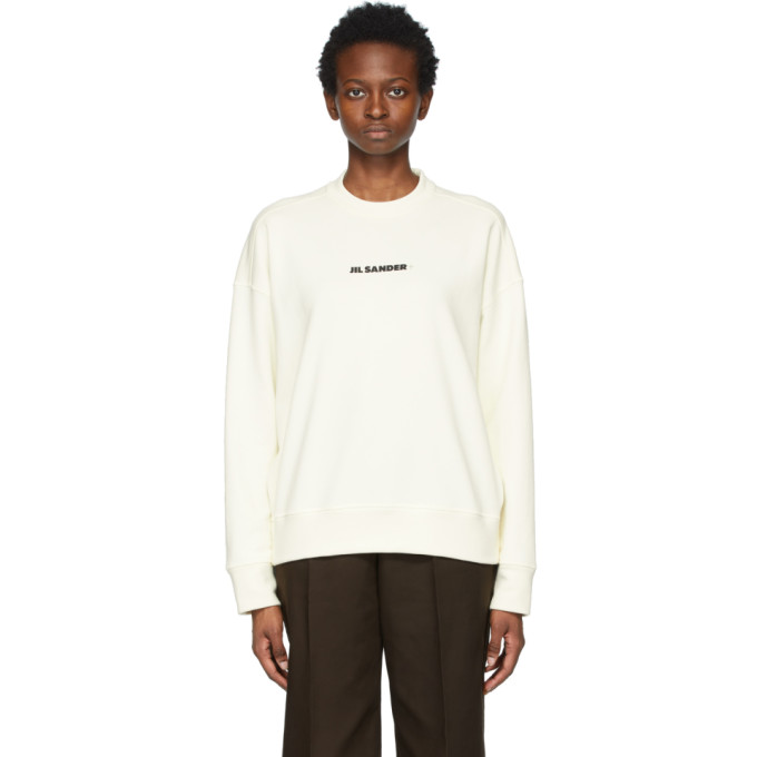 JIL SANDER OFF-WHITE LOGO SWEATSHIRT