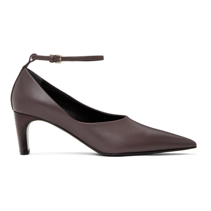 Jil Sander Purple Ankle Strap Heels