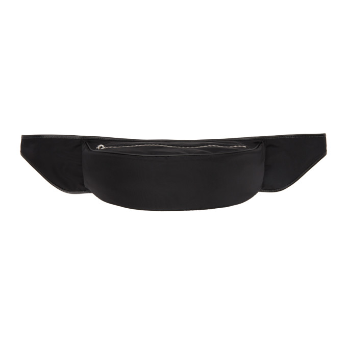 Jil Sander Black Satin Belt Bag